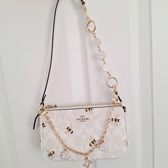Coach Handbags - NWT Coach 🐝🐝  Nolita 19 In Signature Canvas With Bee Print Plus Floral Chains